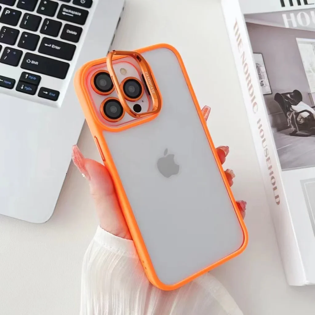 ORANGE METAL AIR SKIN WITH CAMERA RING & CAMERA STAND