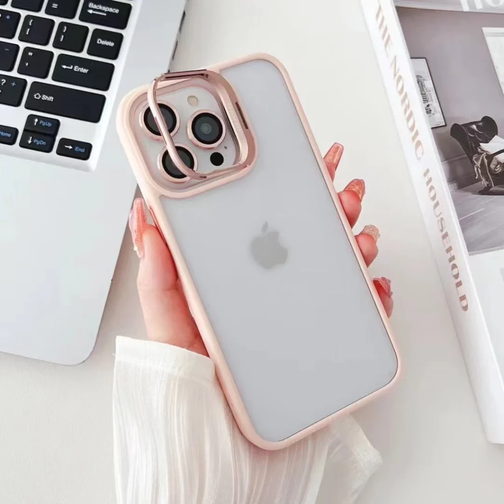 SAND PINK METAL AIR SKIN WITH CAMERA RING & CAMERA STAND