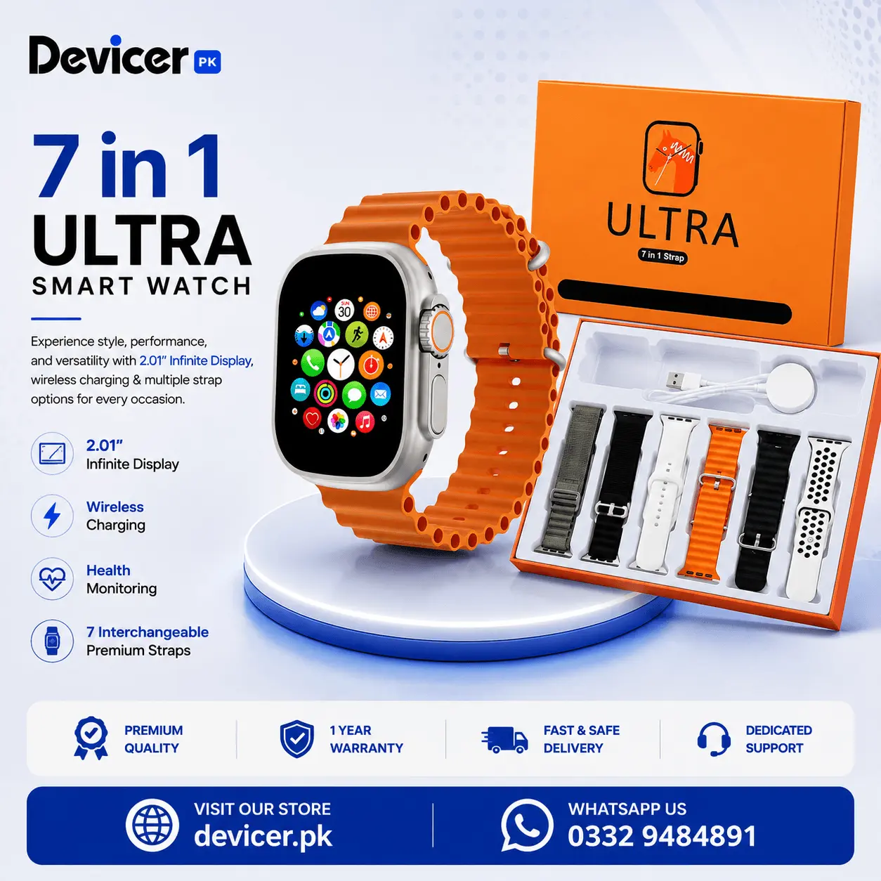7 in 1 Ultra Smart Watch - Image 1