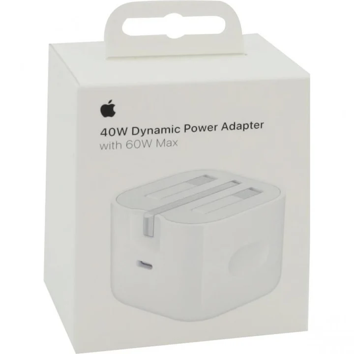 Apple 3 Pin 40W Power Adapter with 60W Max - Original - NFC Version - 1 Year Warranty